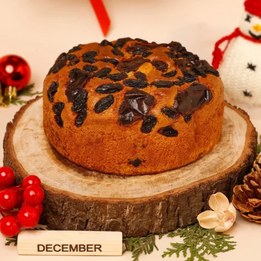 Classic Raisin Date Cake – spiced cake with raisins, dates, and nuts