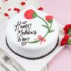Floral Mother's Day Cake decorated with colorful buttercream flowers and intricate floral designs