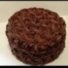 Chocolate Rose Elegance Cake decorated with intricate rose designs.