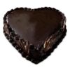Silky Truffle Love Cake—heart-shaped chocolate truffle cake with elegant decorations.