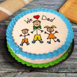 Heartfelt Tribute to Dad – elegant cake with personalized decorations