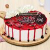 Blueberry Dream Treat cake with blueberry topping and creamy frosting