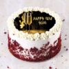 New Year Champagne Charm cake with elegant champagne-inspired decoration