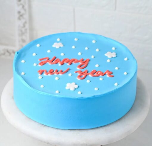 New Year Choco Bliss cake with rich chocolate frosting and festive decor