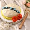 Floral Treasure Pinata Cake with colorful flowers and hidden pinata center