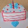 Velvet Rouge Half Cake with rich red velvet layers and creamy frosting