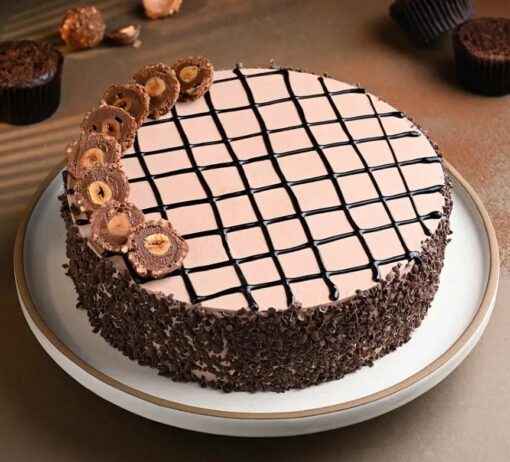 Chocolate Nutty Ferrero Rocher Cake