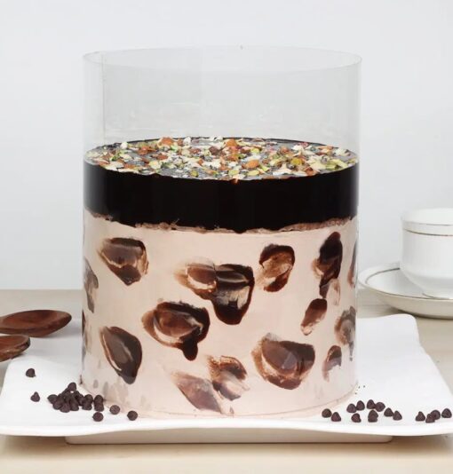 Chocolate Volcano Pull-Up Cake with molten chocolate center and layered frosting.