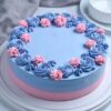 Rosy Whip Delight Cake with pink rose cream frosting – ideal for birthdays, anniversaries, and romantic celebrations.