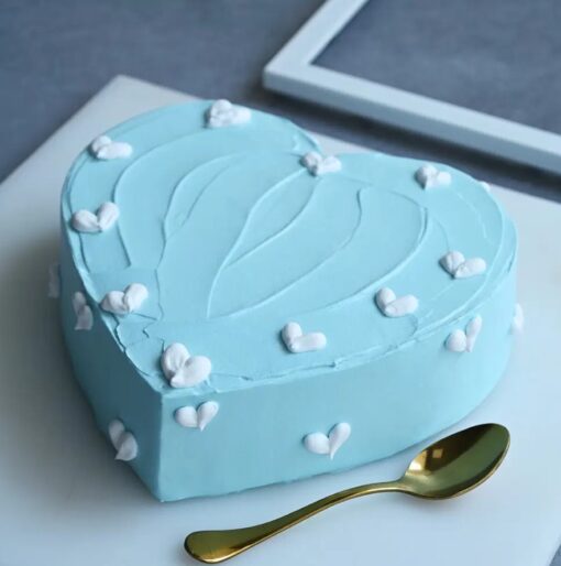 Tropical Heart Pineapple Cake with heart shape and pineapple glaze – ideal for romantic celebrations, birthdays, and anniversaries.