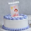 Vanilla Moment Reveal Cake with custom photo pull feature and smooth vanilla frosting – ideal for birthdays and special celebrations
