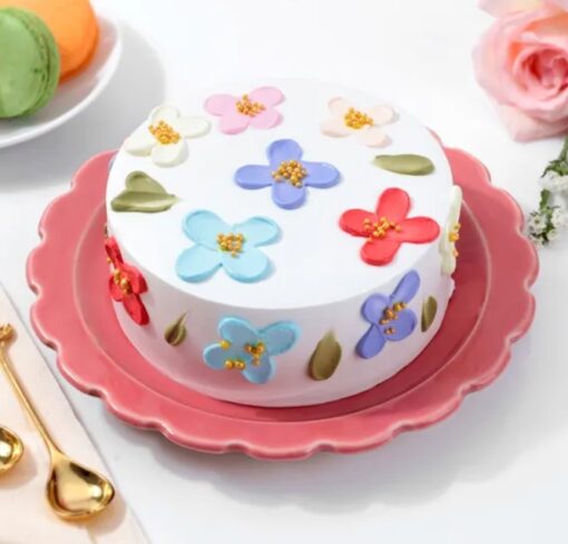 Floral Pearl Dream Cake with intricate floral designs and pearl decorations.