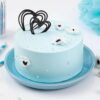 Blue Crystal Cream Cake with soft blue frosting and creamy layers.