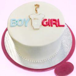 Baby Shower Celebration Cake decorated with pastel colors and cute baby-themed decorations, ideal for baby shower parties.