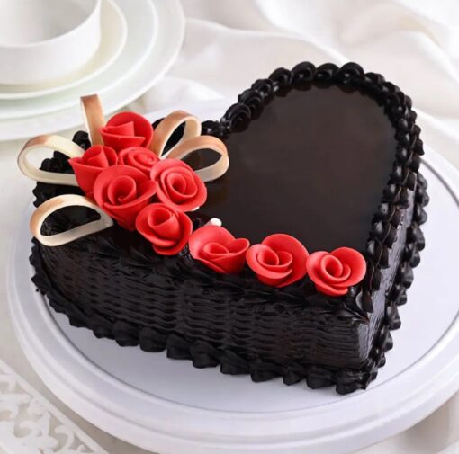 Elegant Fondant Bloom Truffle Cake with rich truffle flavor