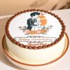 Romantic Eternal Vows Picture Cake with custom photo and delicate rose decorations