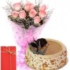 Endless Affection Combo – fresh flowers and delicious treats gift set for romantic occasions