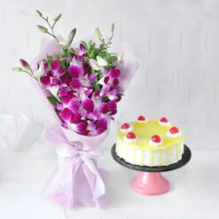 Luxury floral gift and gourmet treat combo by The Luxe Flower Treat perfect for birthdays anniversaries and special occasions