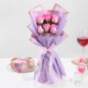 Fresh red roses with rich cake combo perfect for romantic gestures, birthdays, and special celebrations