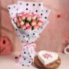 Graceful Blossom Cake Combo with fresh flowers and delicious cake for special occasions