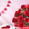 Love Velvet Roses & Cake featuring lush velvet roses and a delicious cake for gifting