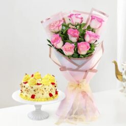 Rasmalai Rose Delight combo with fresh roses and traditional Indian dessert perfect for gifting and celebrations