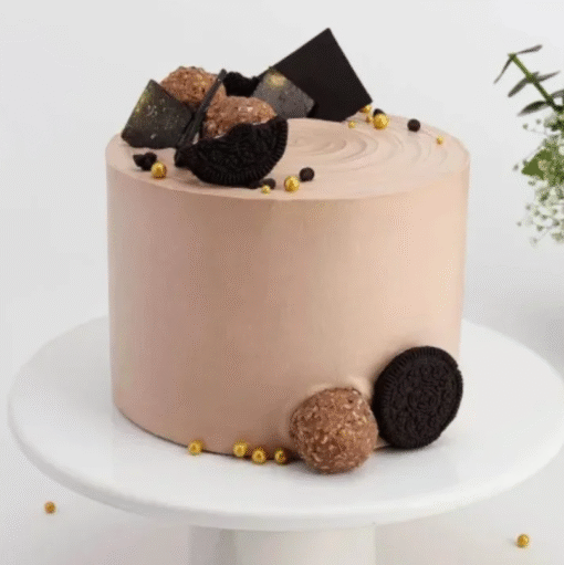Radiant Joy Chocolate Cake with rich chocolate frosting and elegant decoration